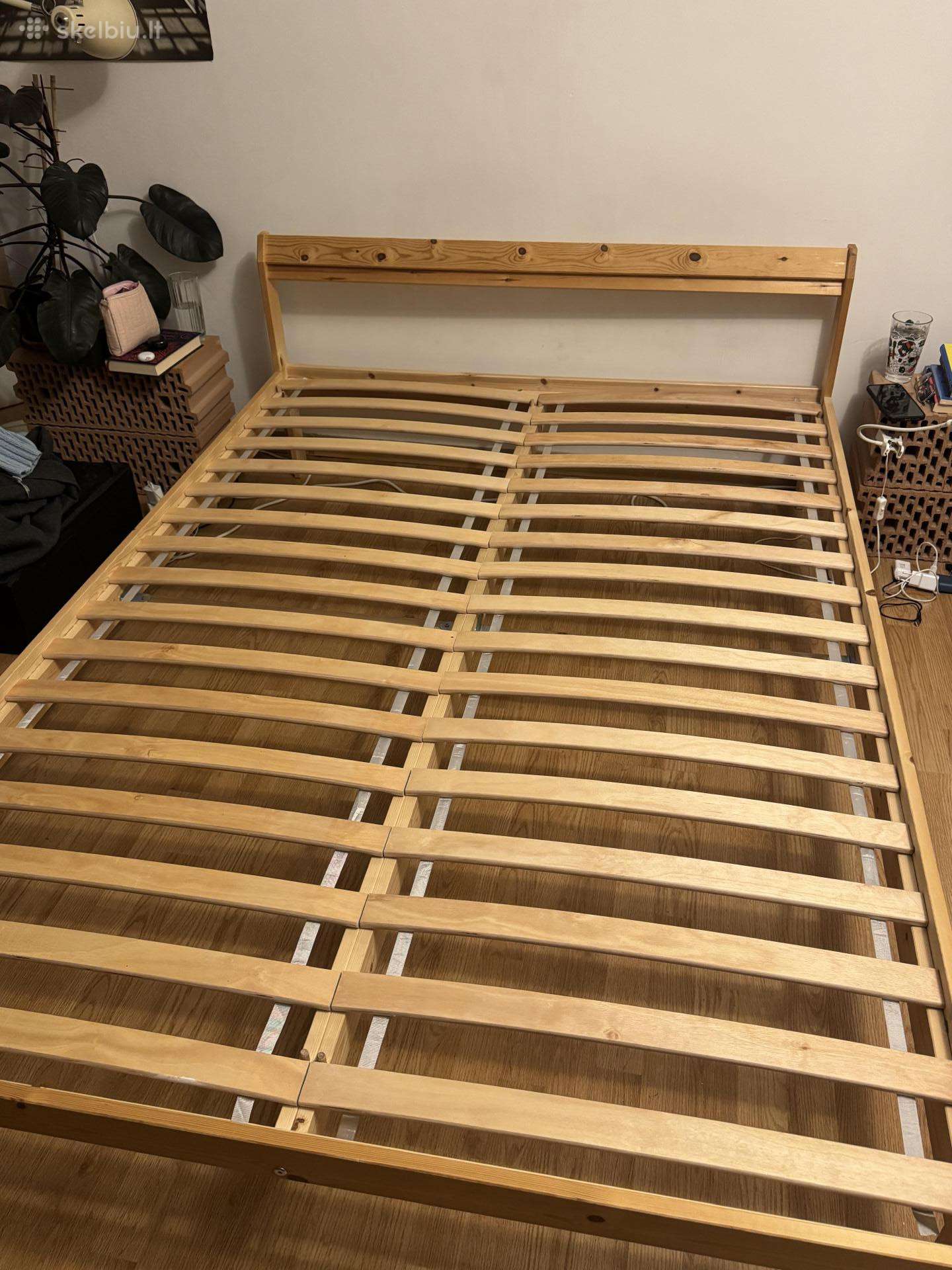 Ikea Neiden rėmas su lentjuostėmis 140x200 cm