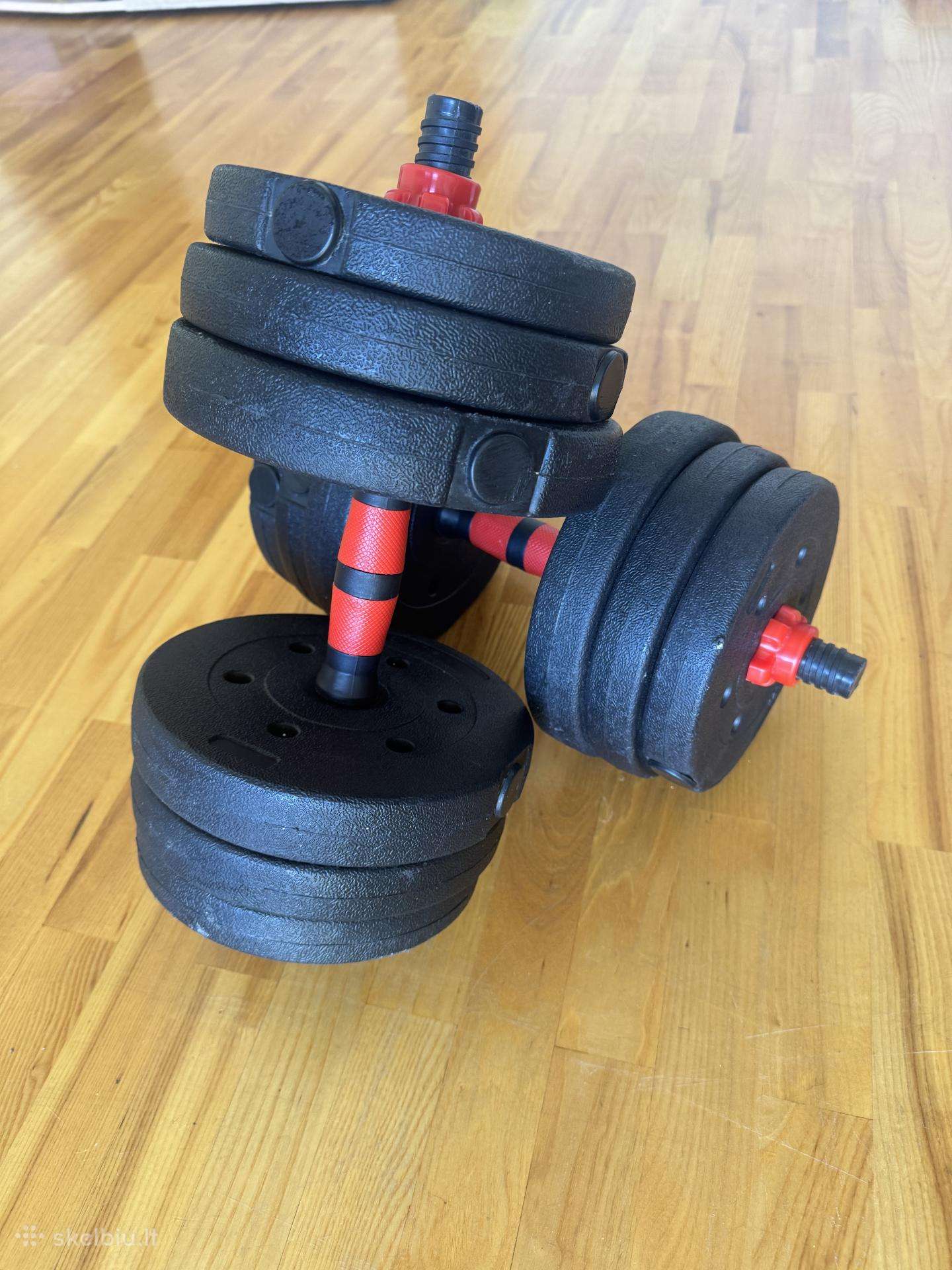 Hanteliai 2*10kg. štanga