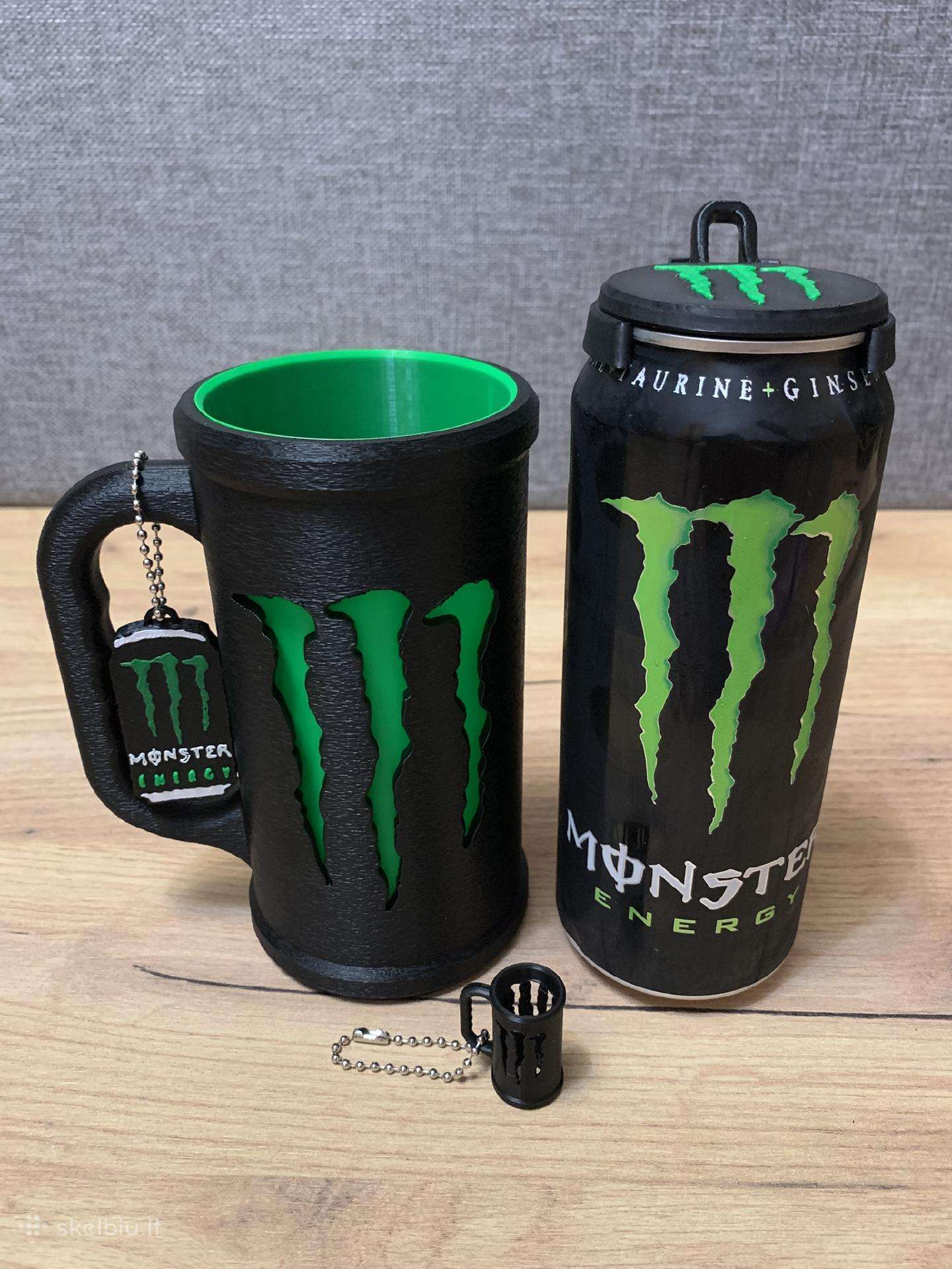 Monster Energy skardinės Dėklas Puodelis-rinkinys