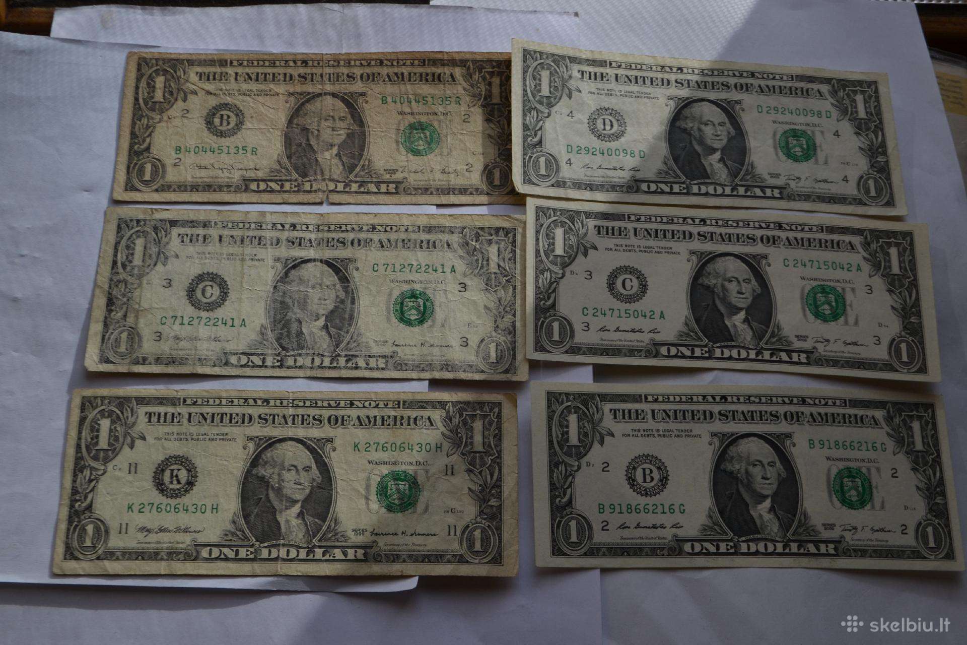 1 Doleris 1988,1999,1999,2009,2009,2009 m.