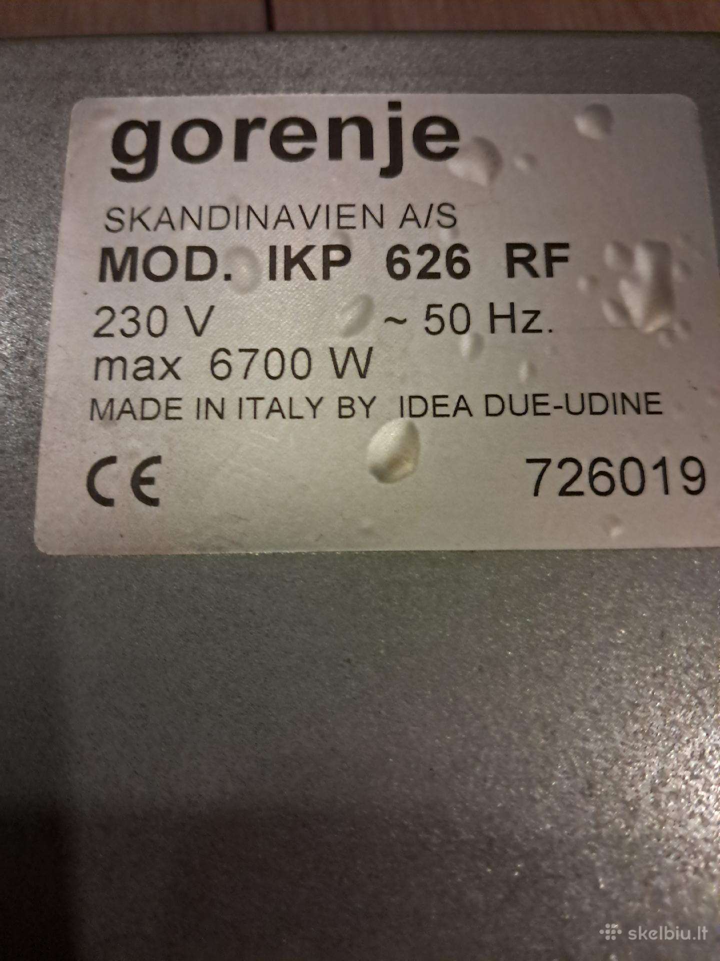 Kaitlente Gorenje Ikp626rf be valdymo