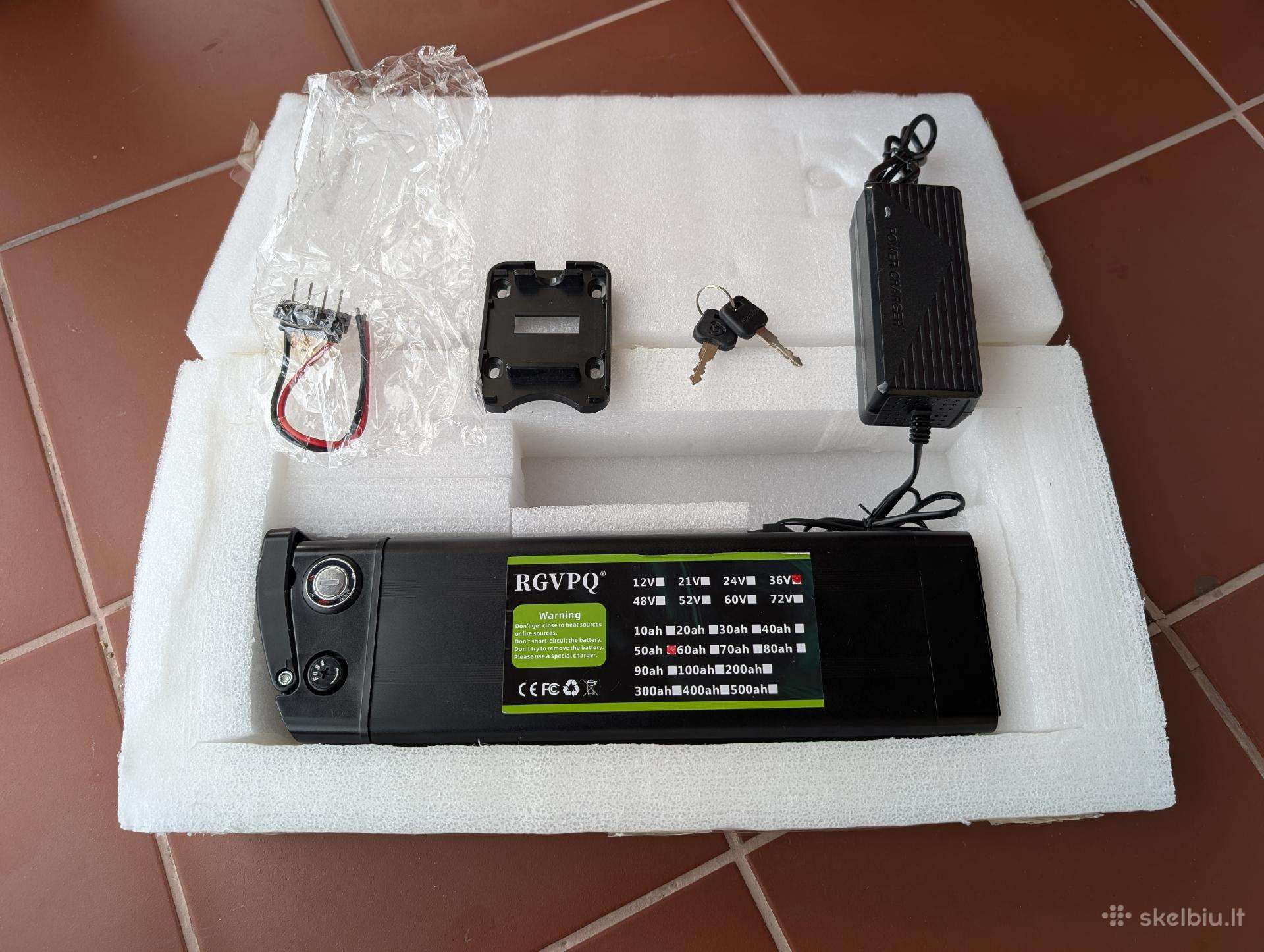 Elektrinio dviračio akumuliatorius 36 V 60 Ah