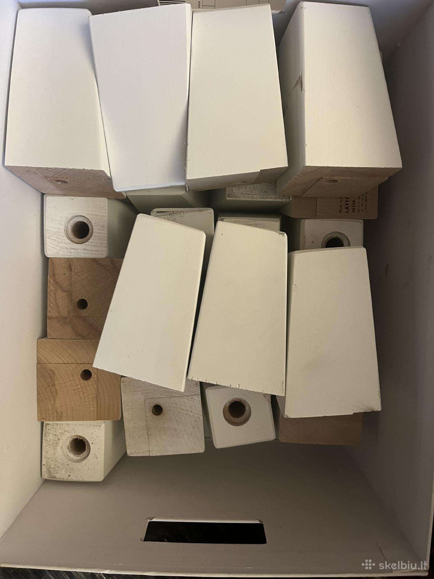 Ikea Lätthet baltos medinės kojos spintoms