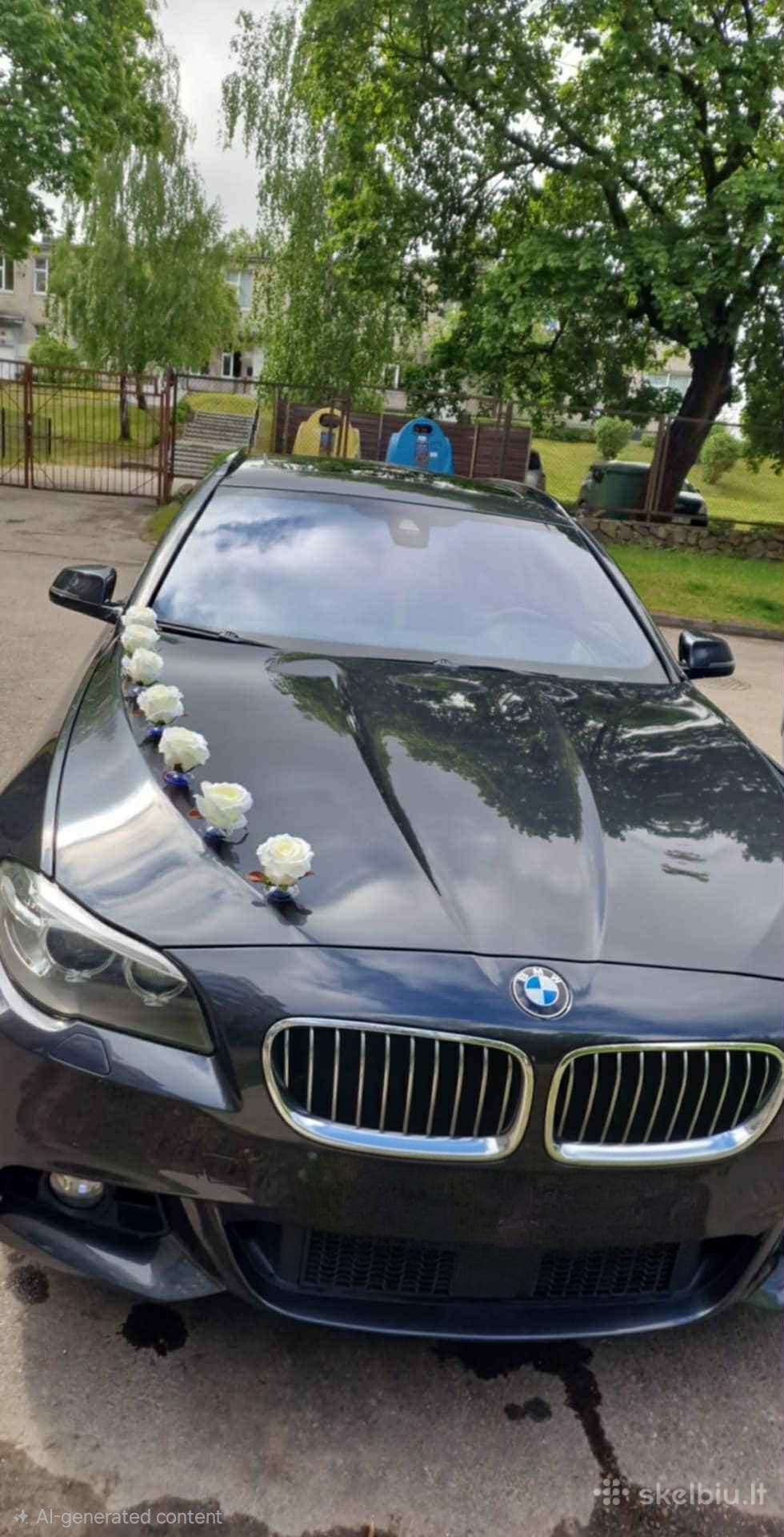 Automobilio dekoracija vestuvėms.