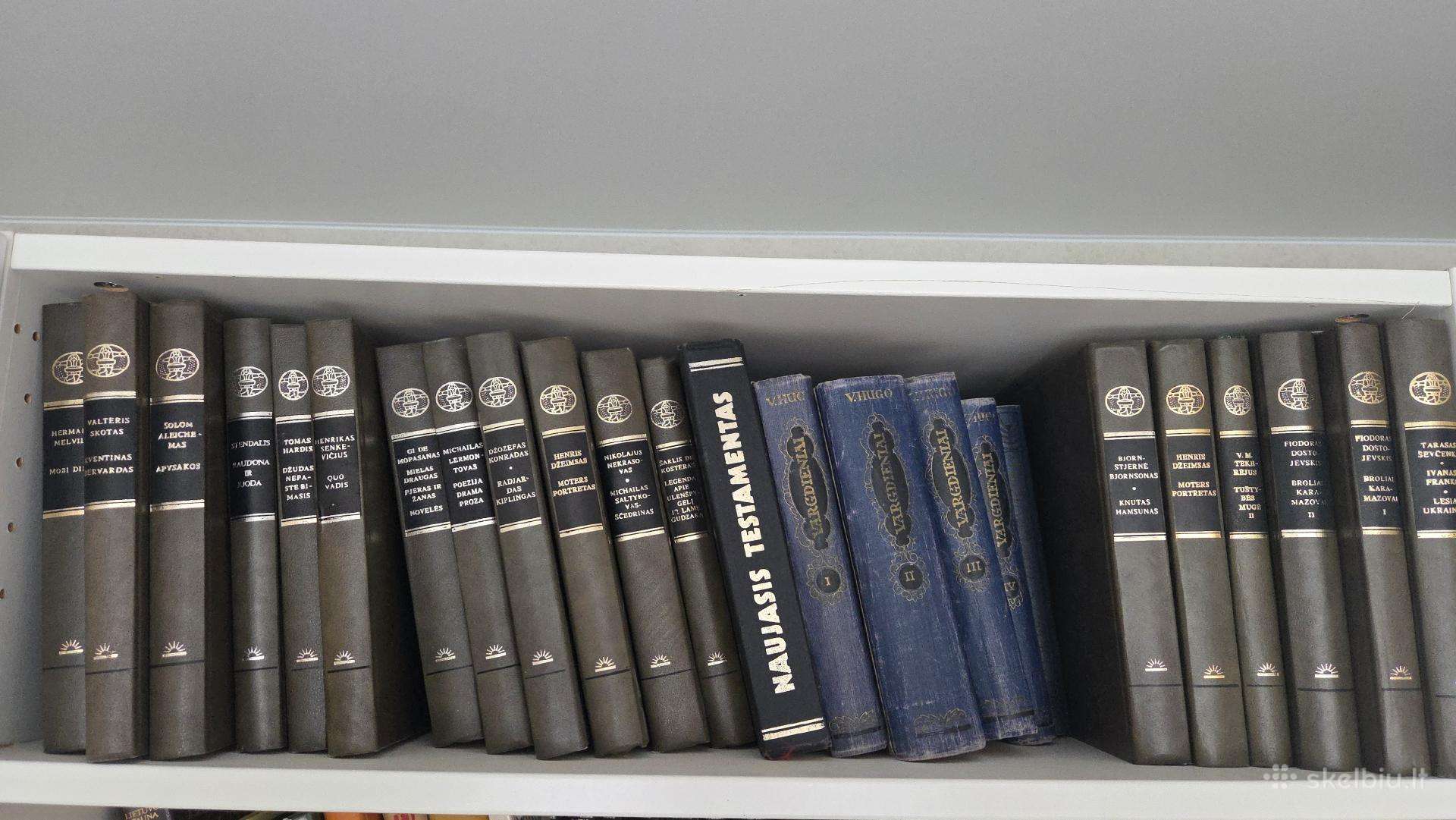 Pasaulinės literatūros bibliotekos knygos ir kt.
