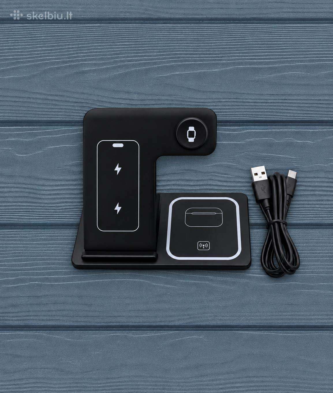 Naujas 3-in-1 belaidis įkroviklis telefonui