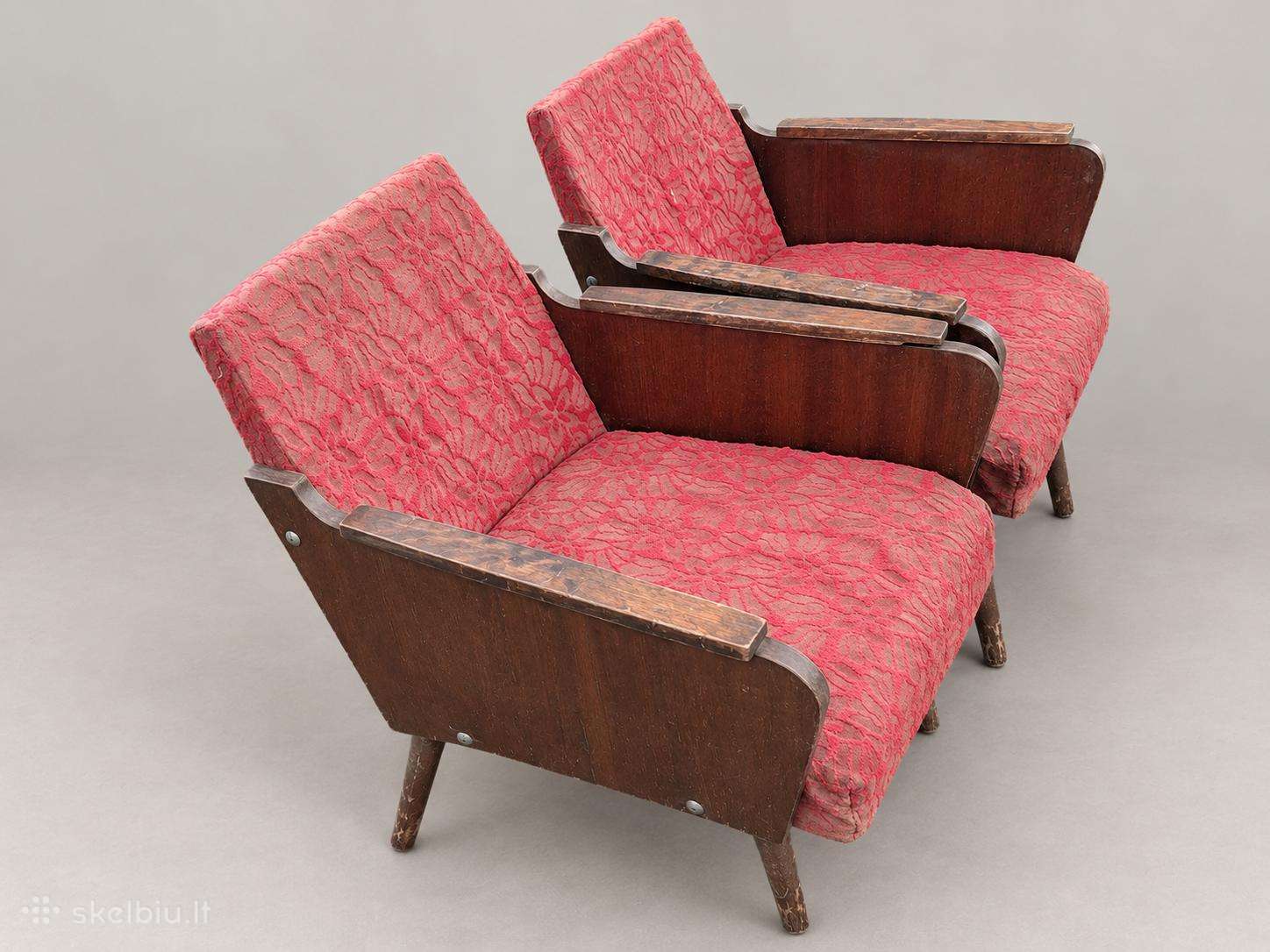 Mid century foteliai restauravimui