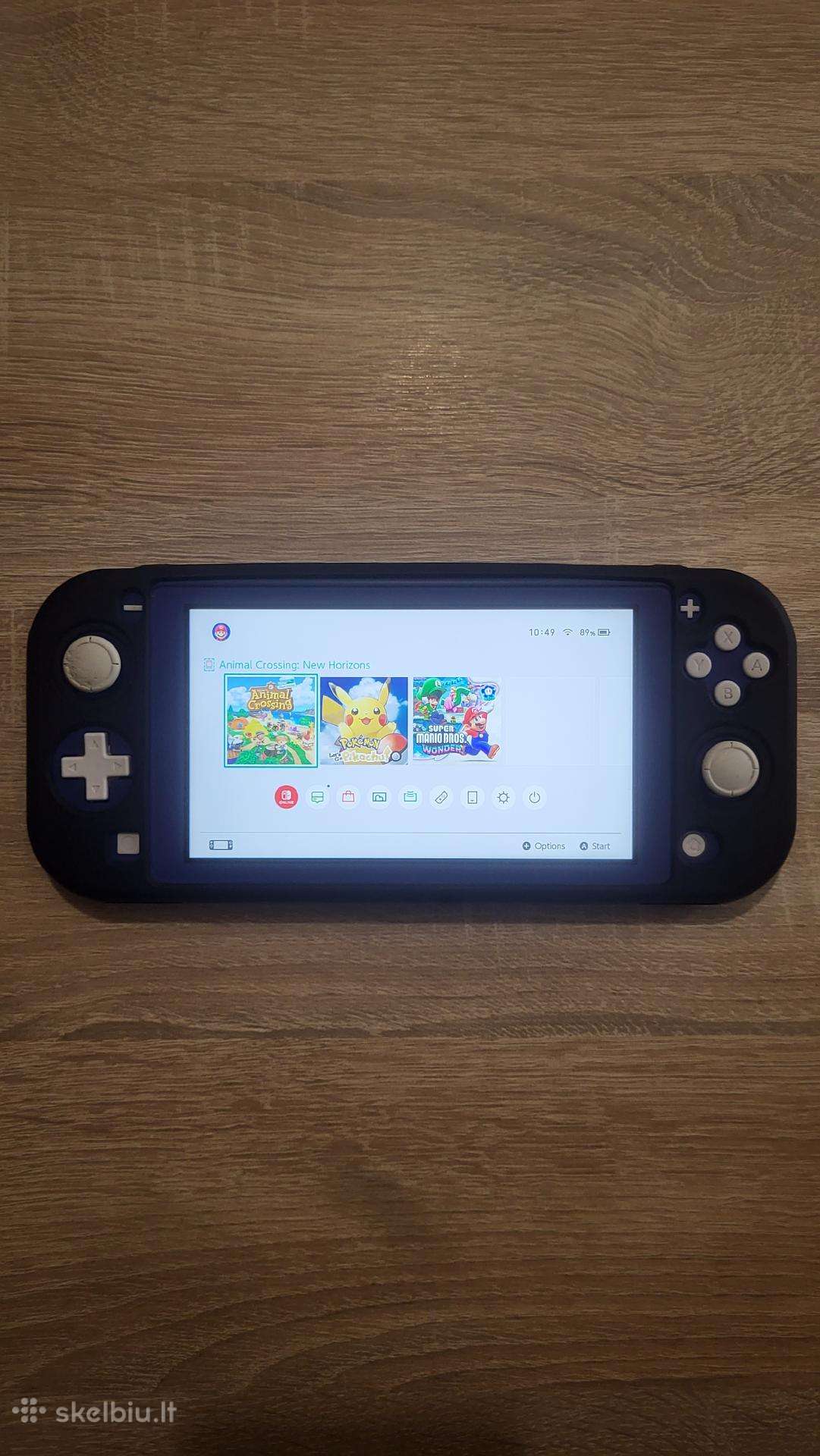 Nintendo Switch Lite mėlynas + dėžė + pakrovėjas