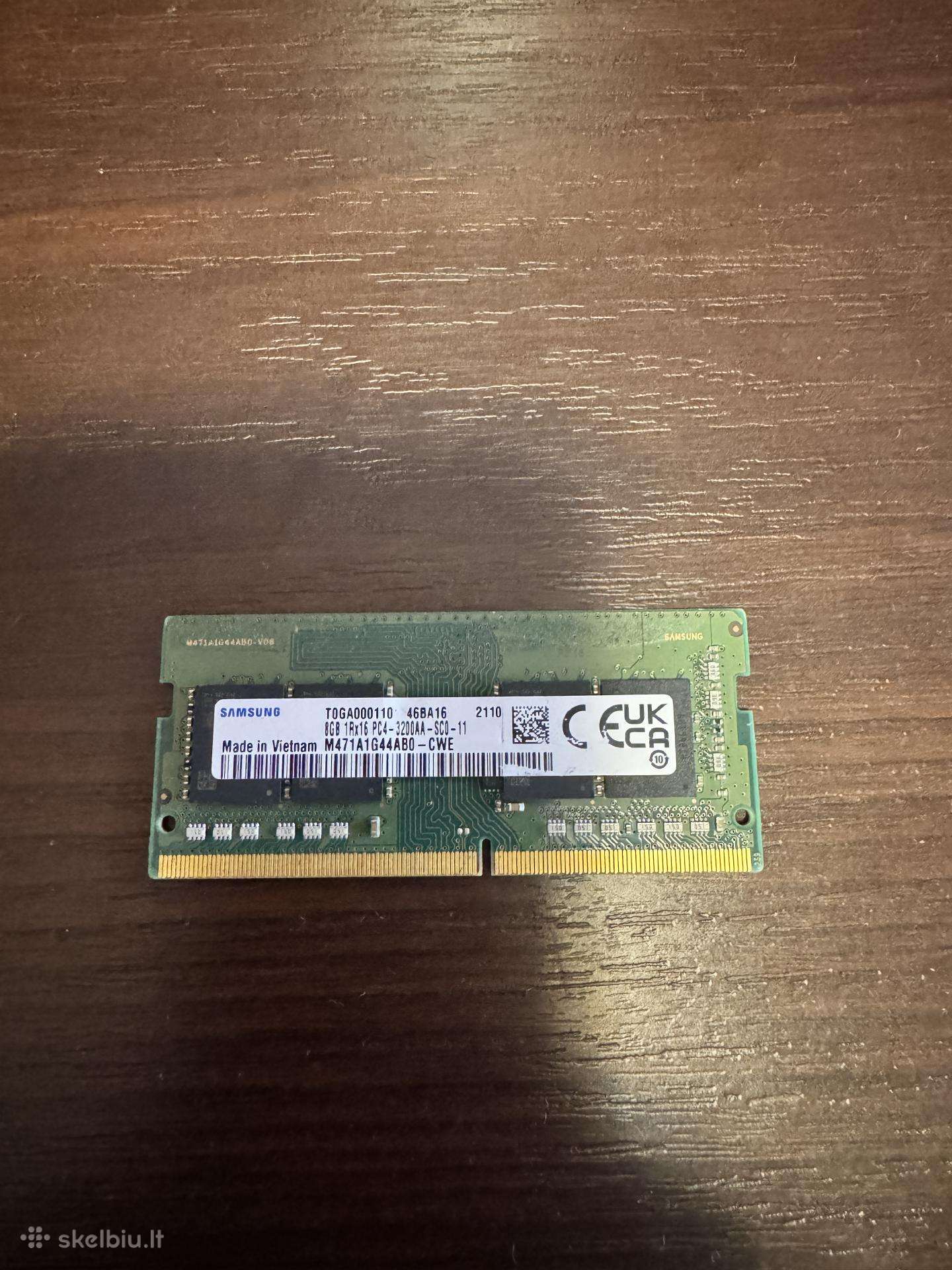 Sodimm 8gb ddr-4 samsung (ziur. Apras.)