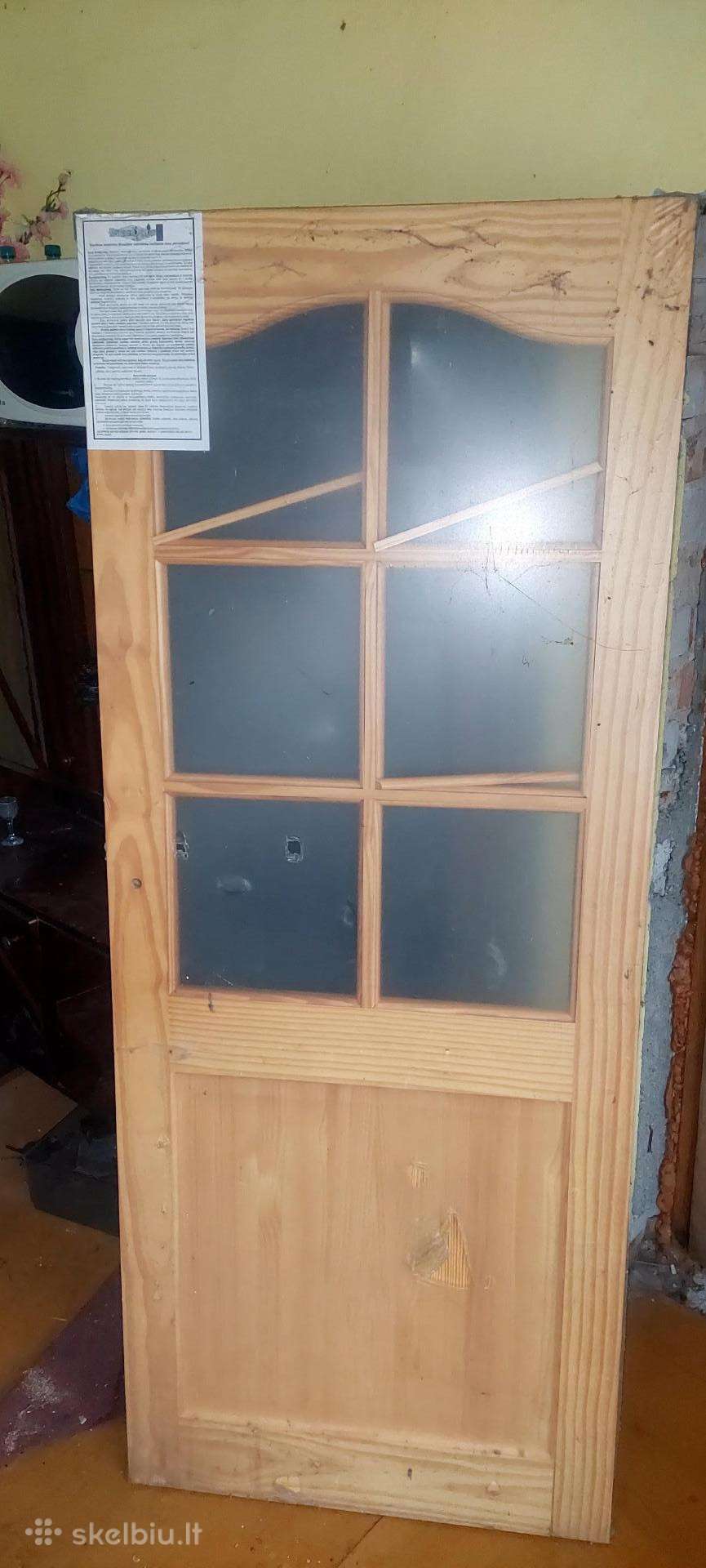 Durys be staktos. su stiklais.nenaudotos.200:80