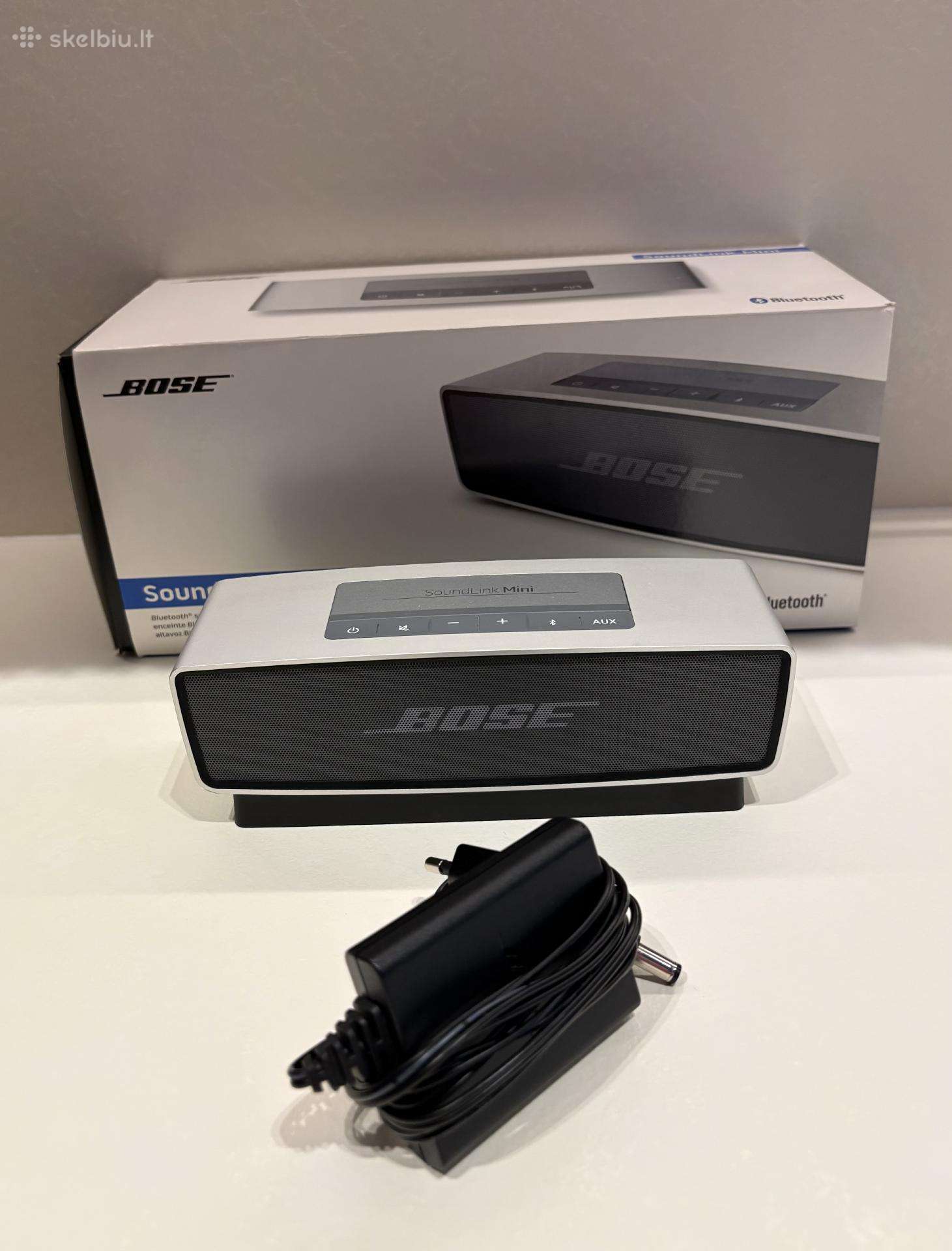 Bose Soundlink Mini, su dėžute ir dock station