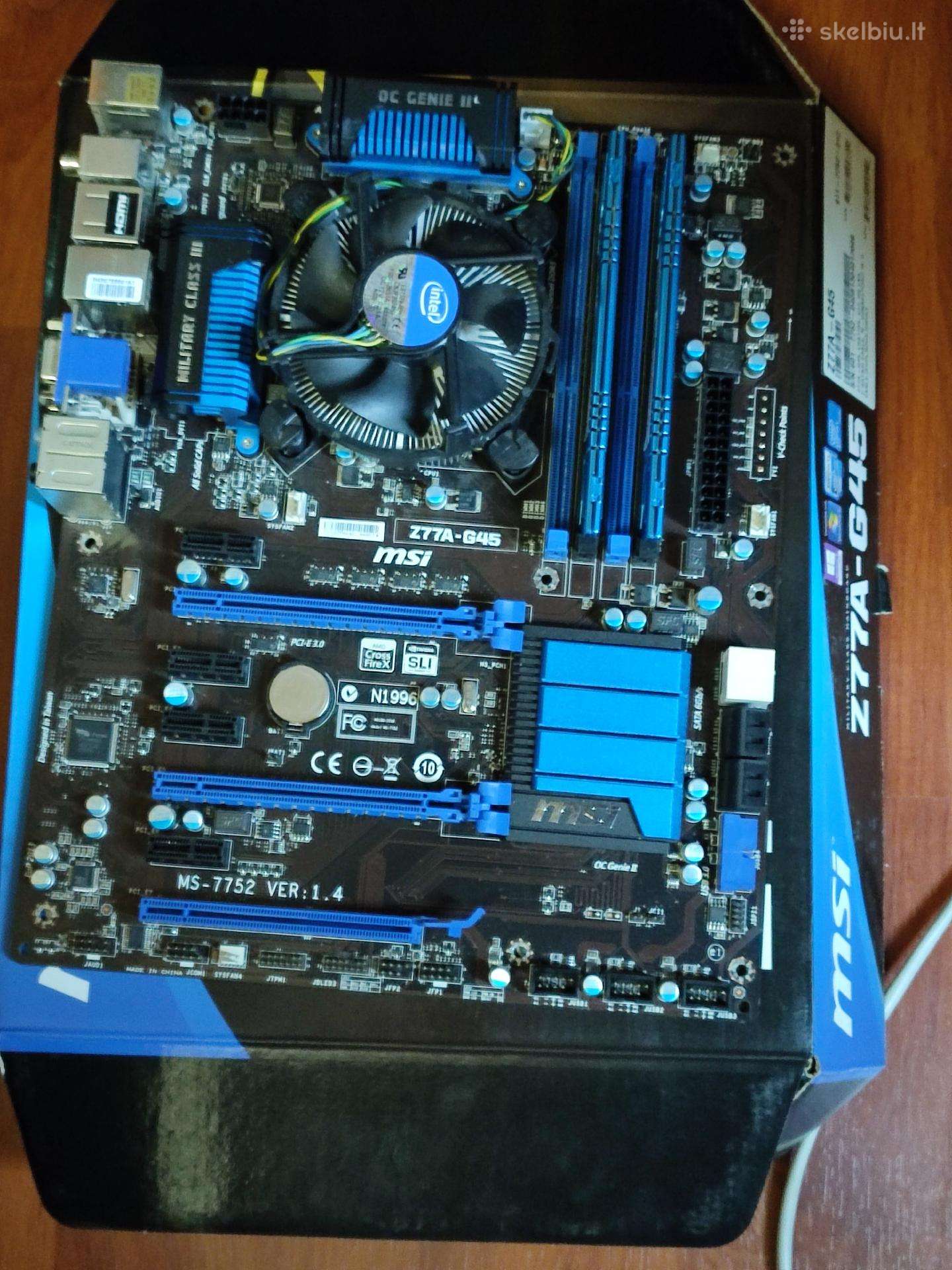 Naudotas komplekta MB + Cpu + RAM + SSD
