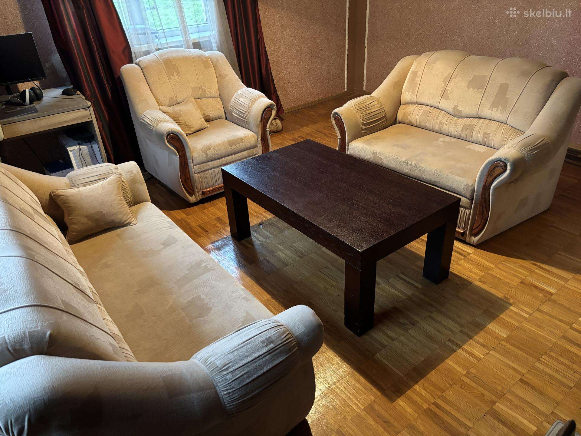 Sofa, svetainės baldų komplektas