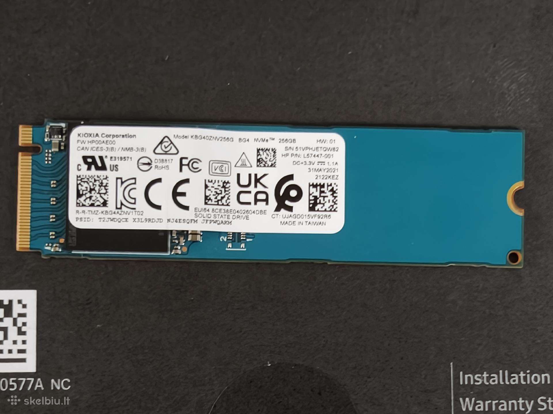 Nvme SSD 256 GB, Atnaujintas sarašas