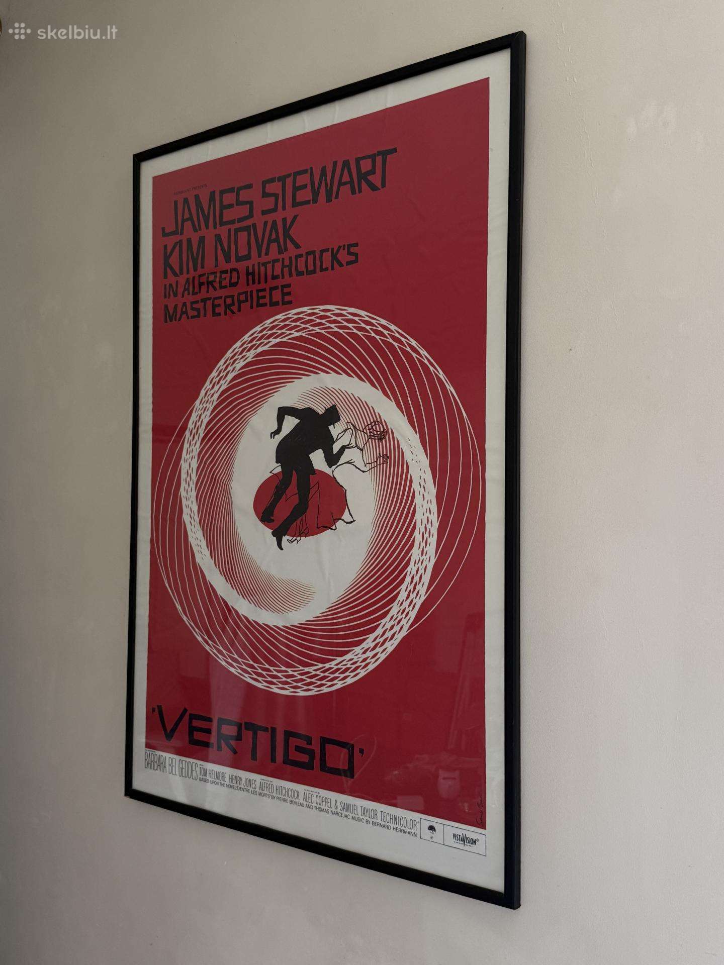 „vertigo“ retro filmo plakatas