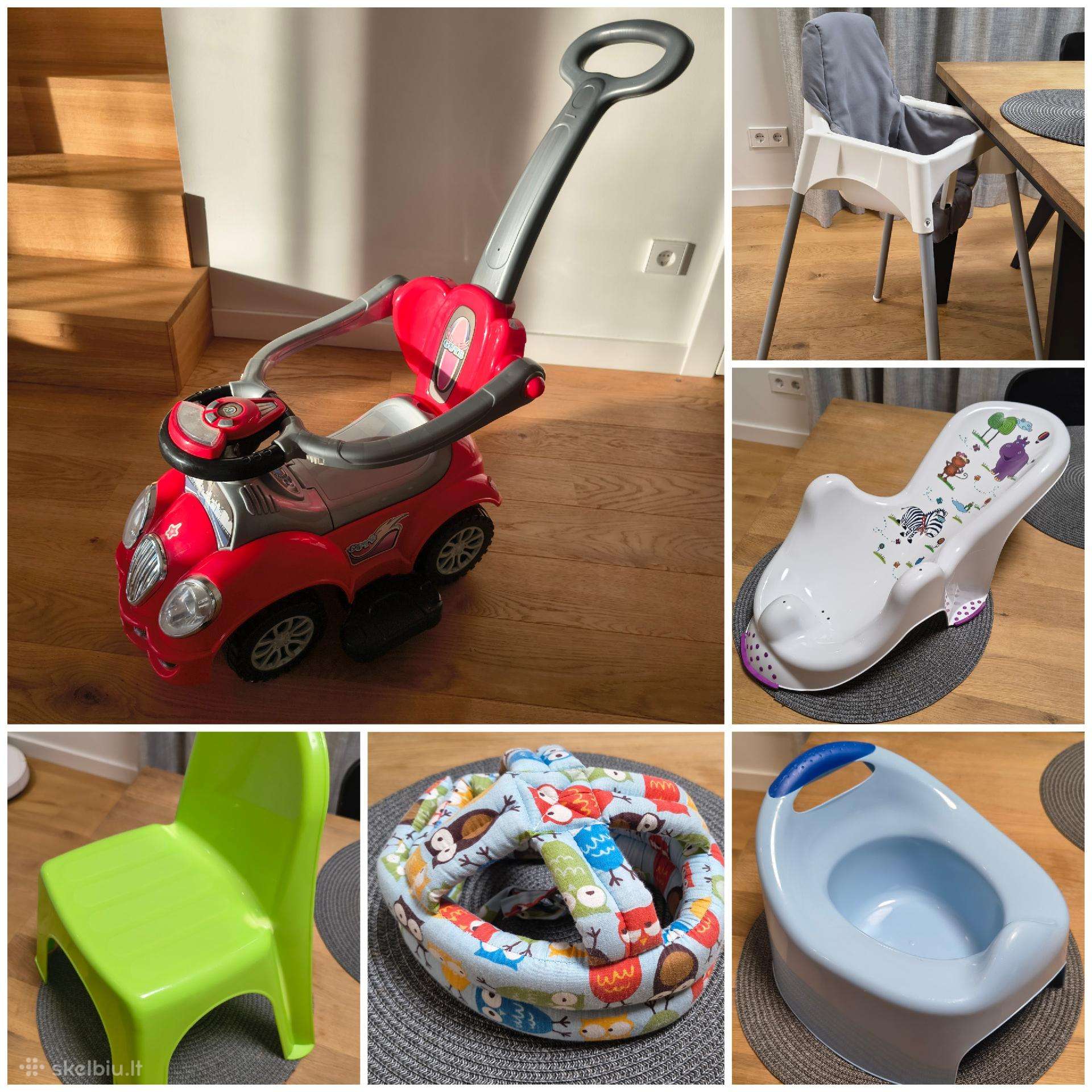 Vaikiškas paspiriamas automobilis 3 in 1