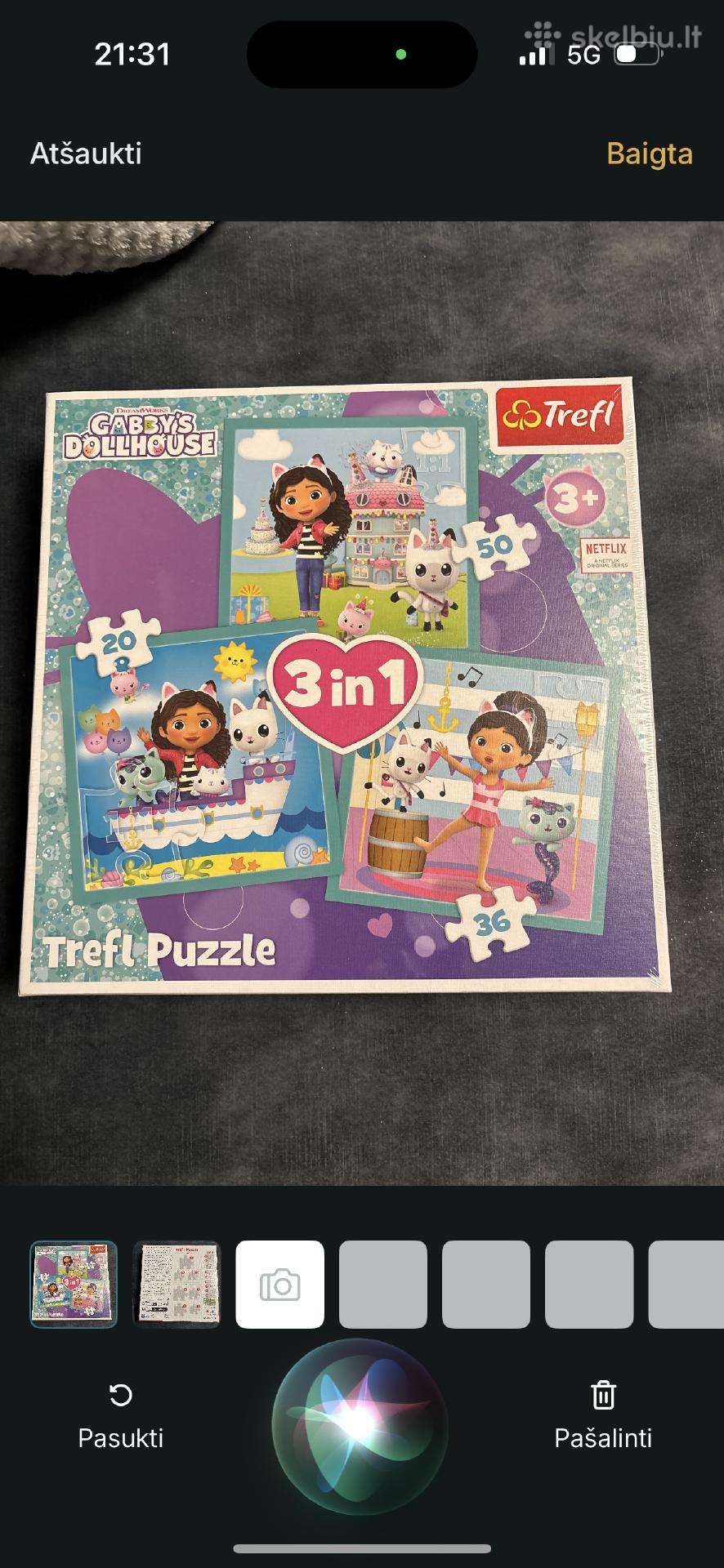 Nauja Trefl Gabbys Dollhouse dėlionė 3 in 1