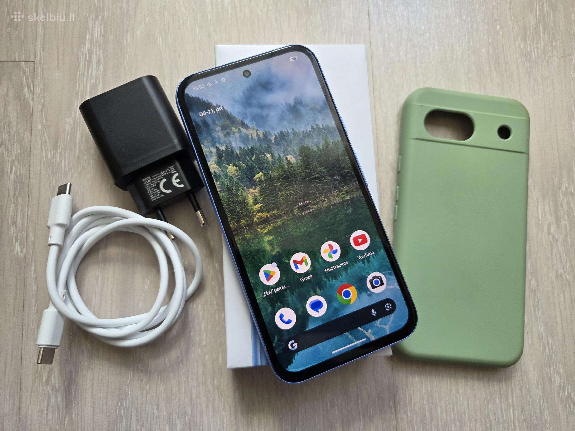 Google Pixel 8a 128gb, baterija 100%, tvarkingas