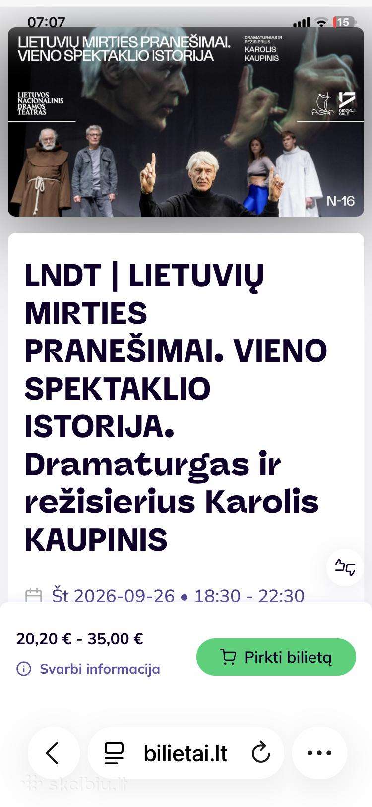 Turiu du bilietus