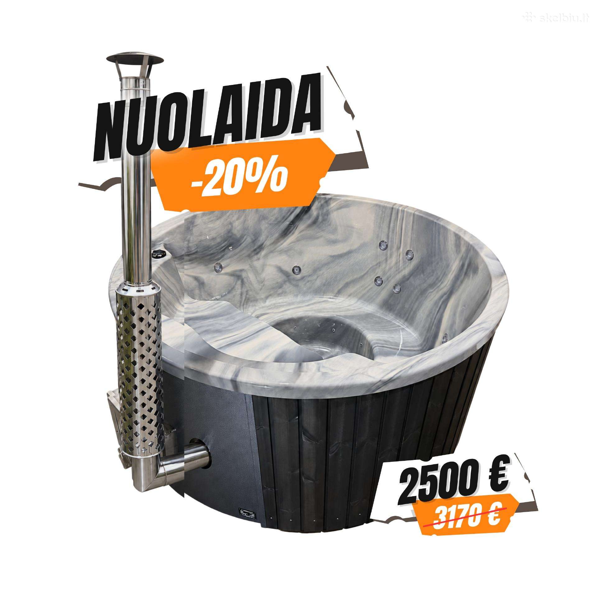 Nuolaida! Akrilinis kubilas su integruota krosnele