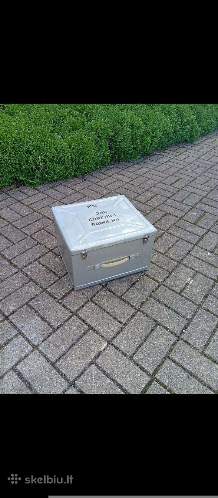 Aliuminė senovinė amunicinė užrakinama gera dėžė
