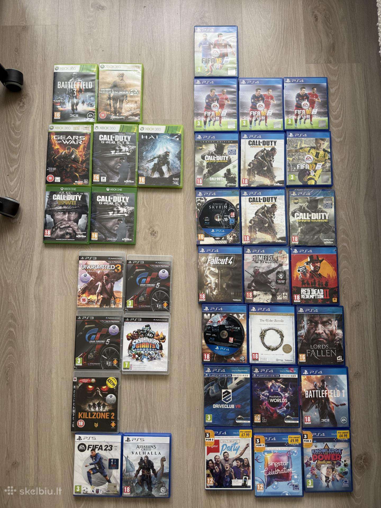 PS3, ps4, ps5, xbox 360, xbox one zaidimai