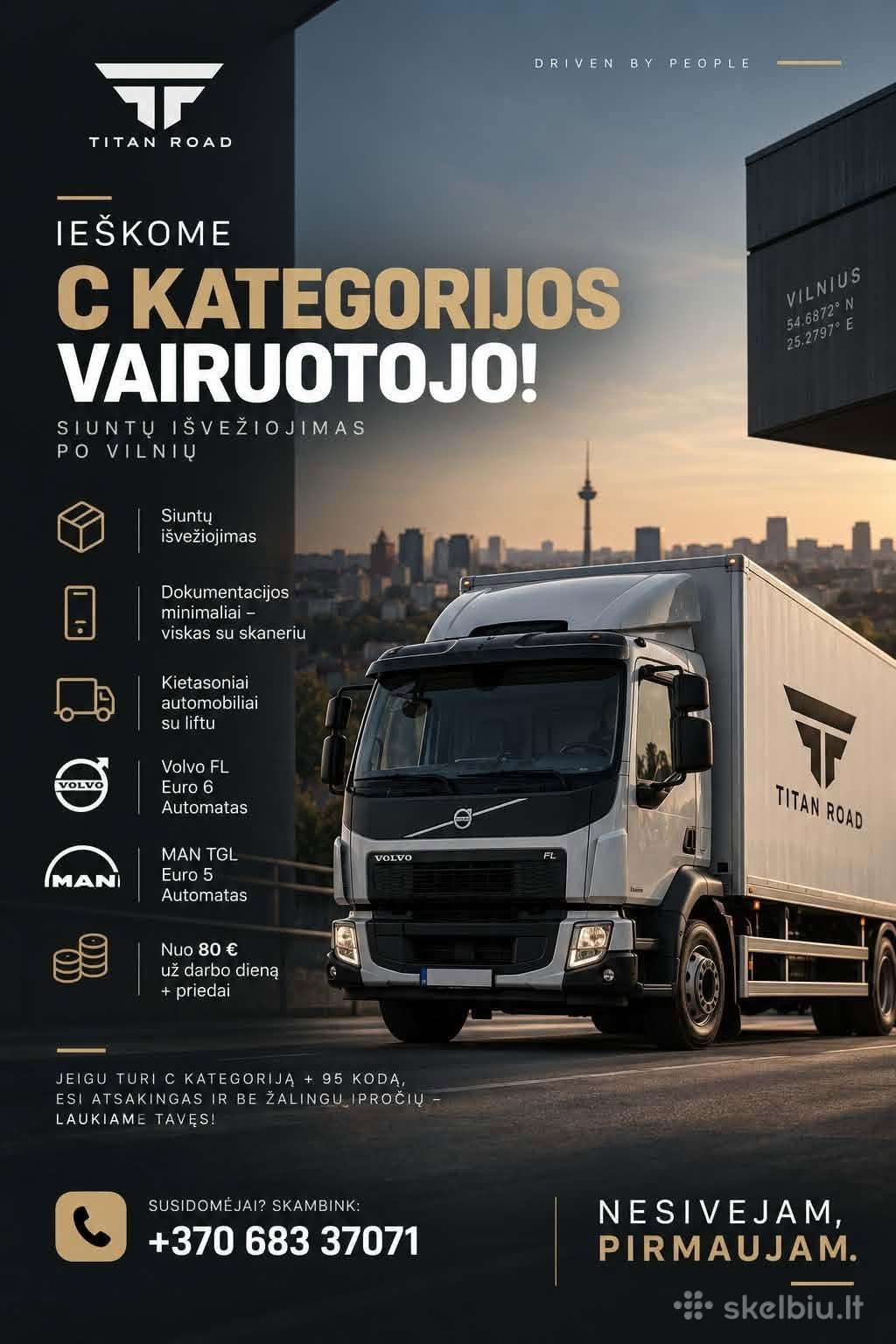 Vairuotojas-ekspeditorius Su C Kategorija