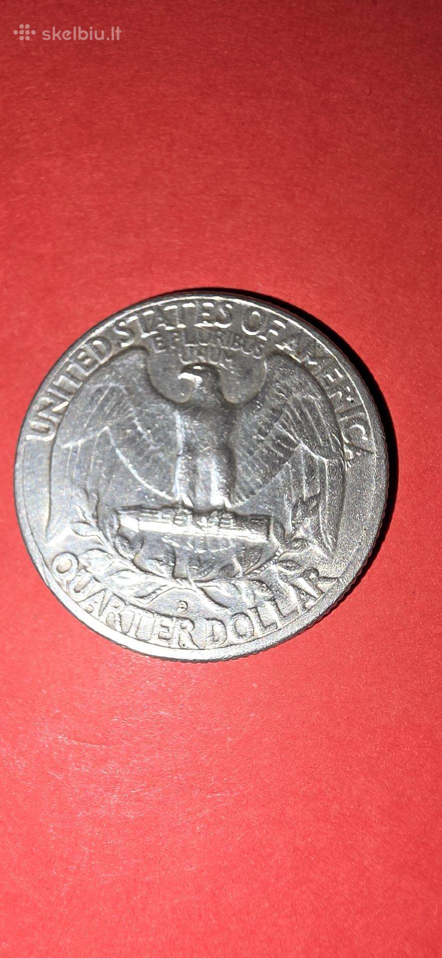 JAV ketvirtis dolerio 1960 D,sidabras 0,900