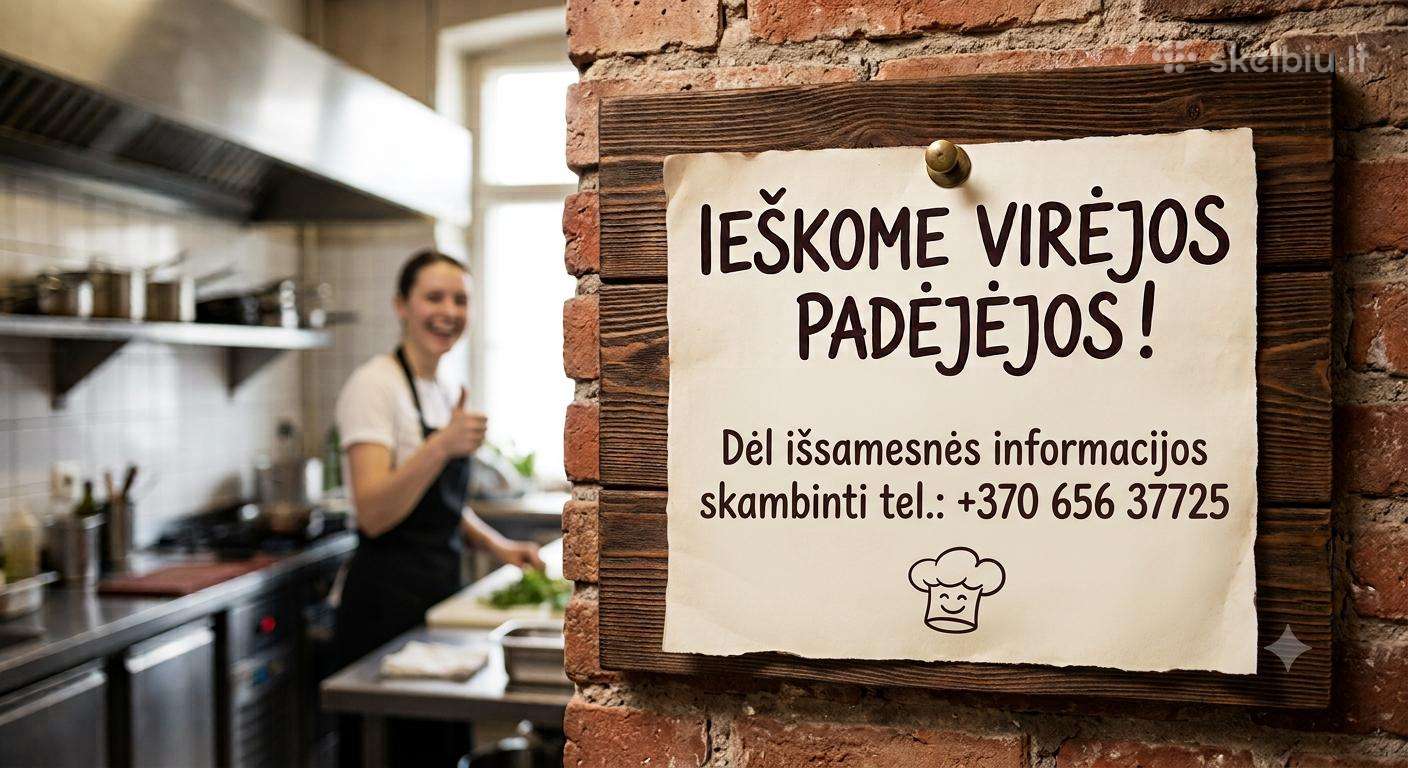 Ieškoma virėjos padejėja