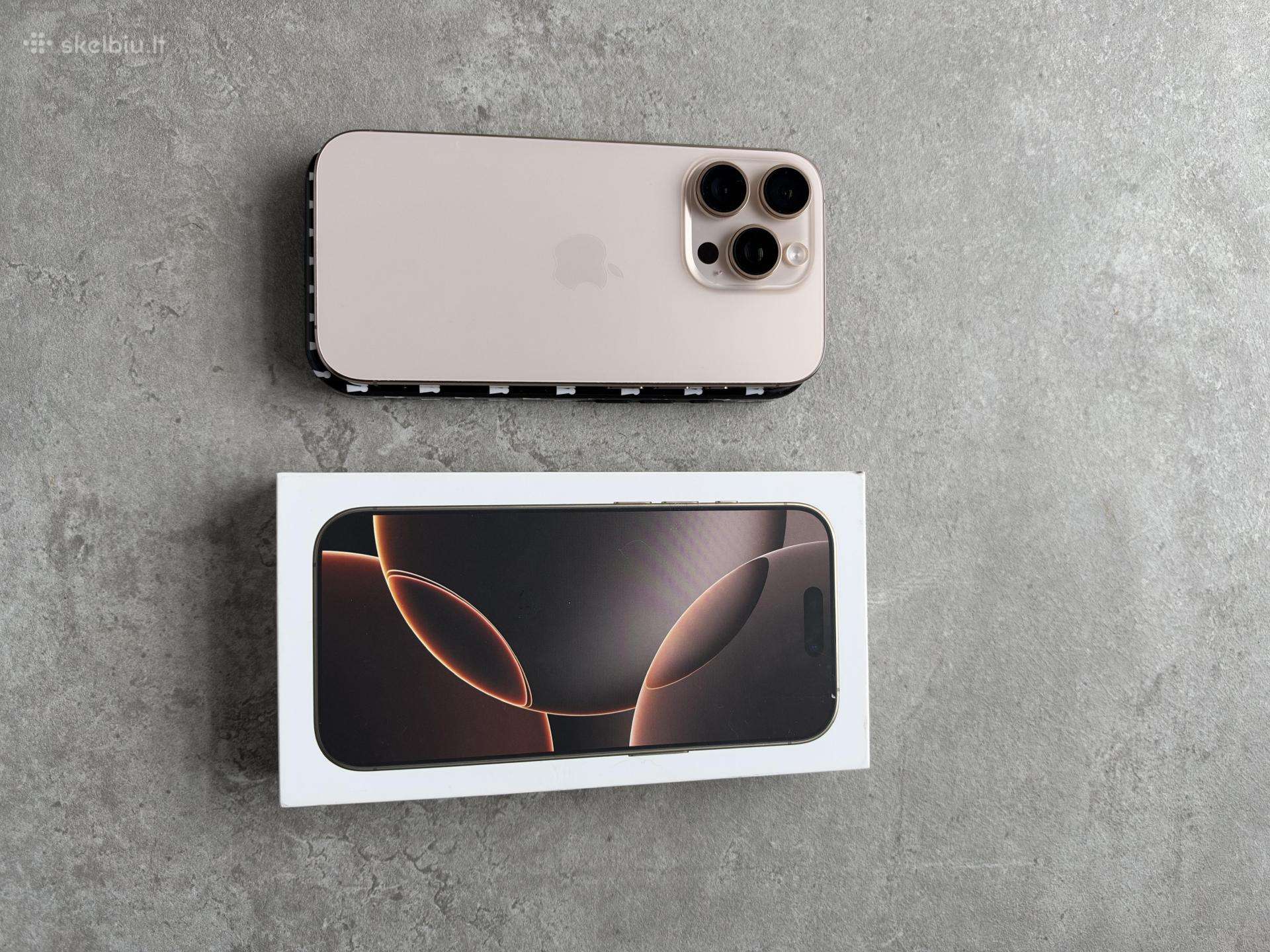 iPhone 16 Pro 128gb Desert Titanium Puikios būkl