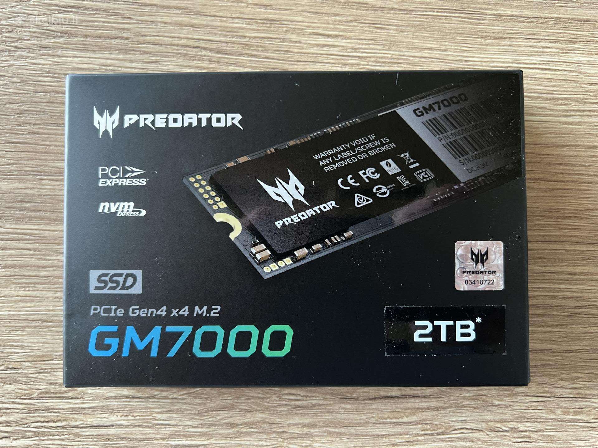 Predator Gm7000 SSD naujas 2 TB
