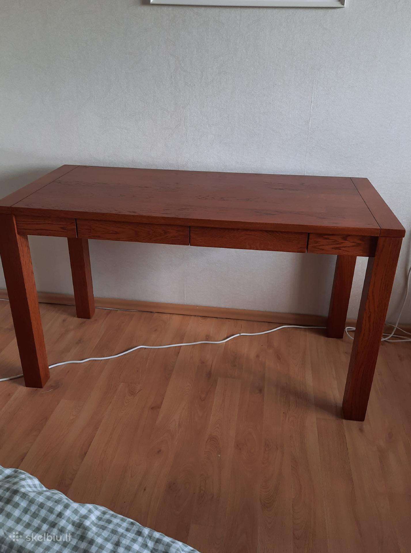 Medžio masyvo rašomasis/valgomasis stalas