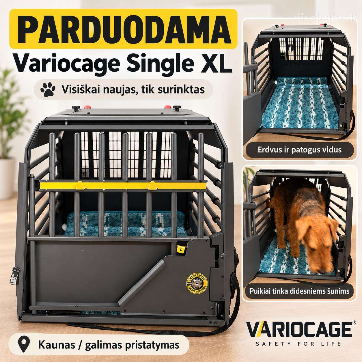 Naujas Variocage Single XL šuns narvas gen4