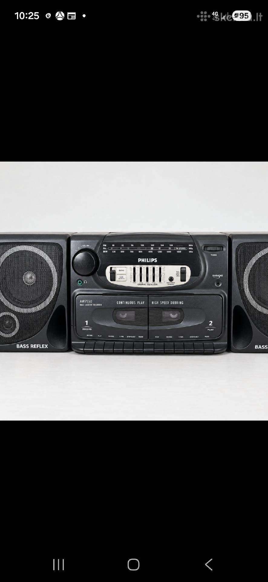 Philips Aw7550 dviejų kasečių magnetola
