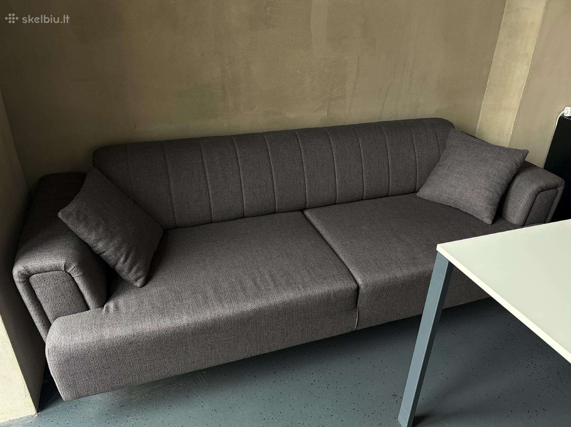 Dvivietė sofa, Hanah Home, Hamletas, tamsiai pilka