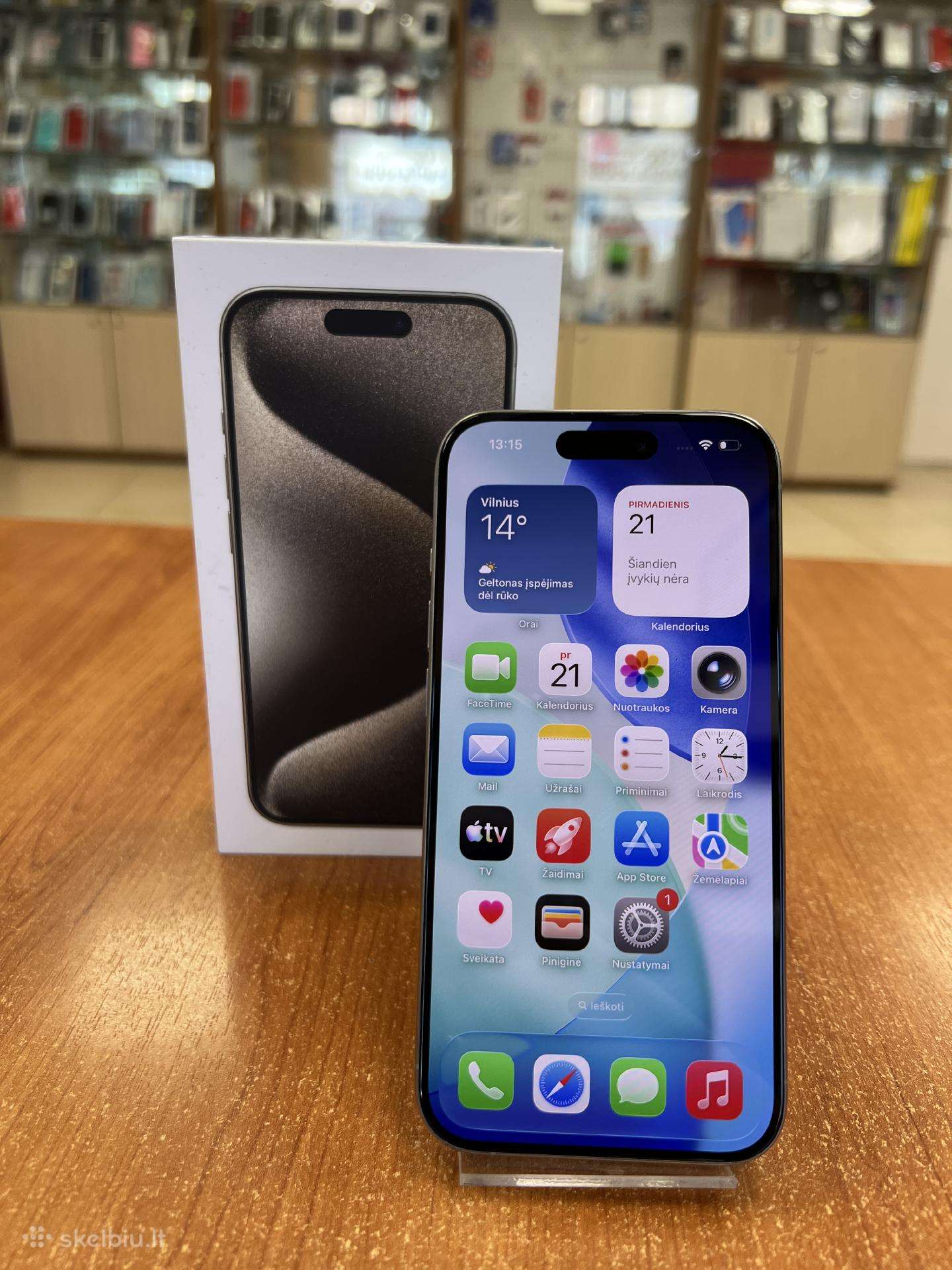 Apple iPhone 15 Pro 128 GB (naudotas)