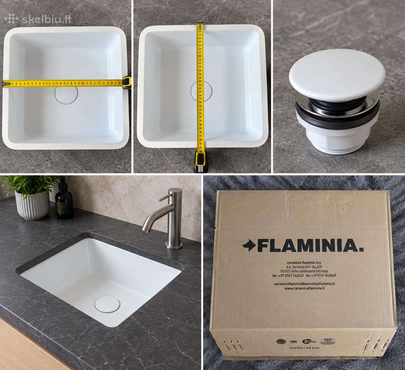 Naujas Flaminia Miniwash 40 praustuvas + vožtuvas