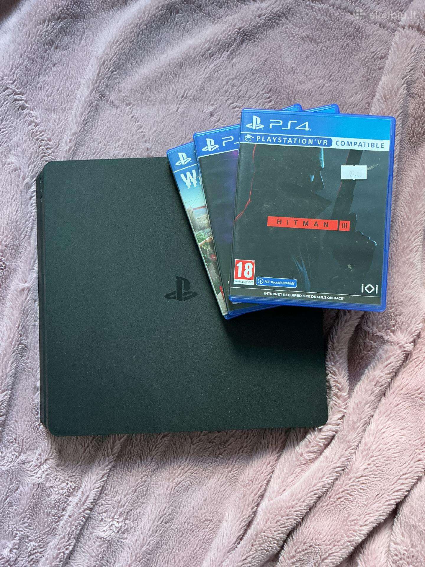 Ps4 Slim 1tb + 3 žaidimai