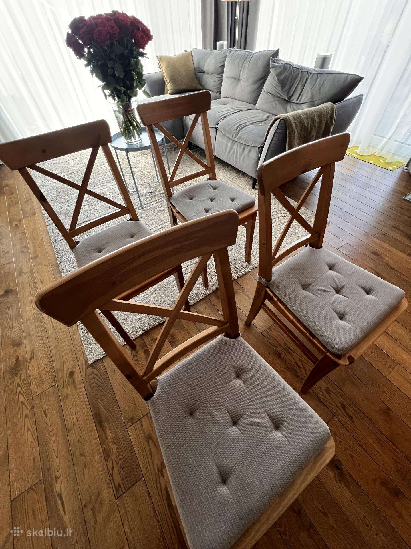 4 Ikea Rosentorp kėdes – medinės