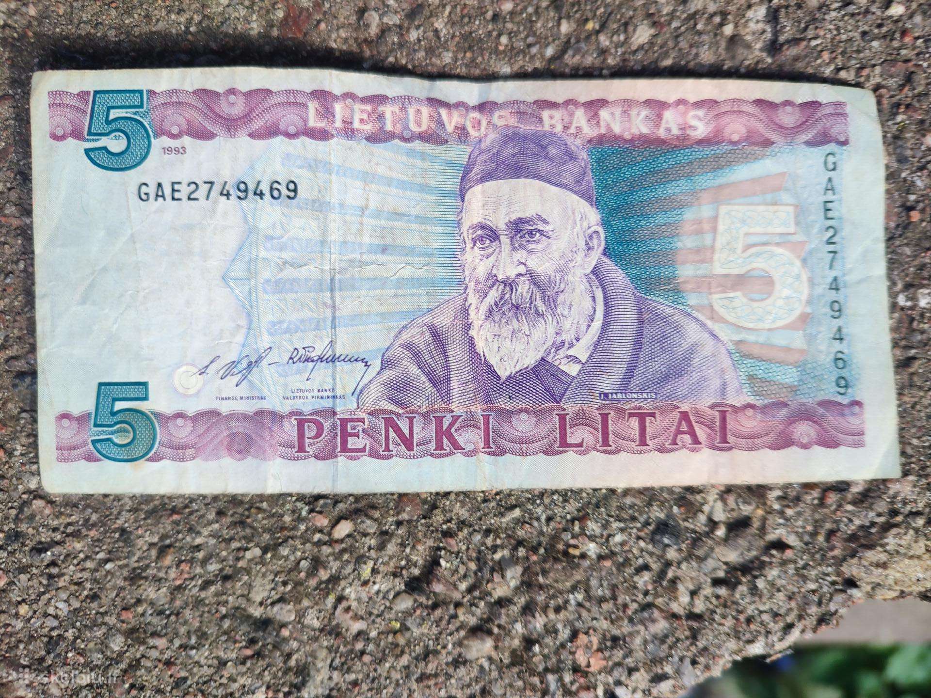 5 litai 1993m
