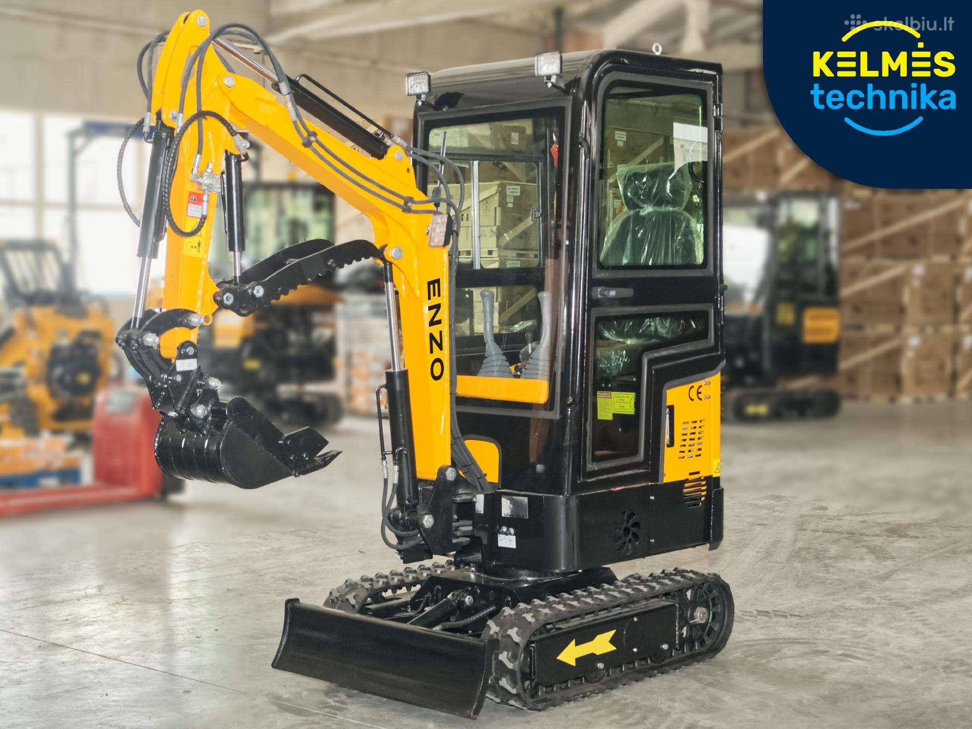 Mini ekskavatorius Enzo Ht-10b su kabina