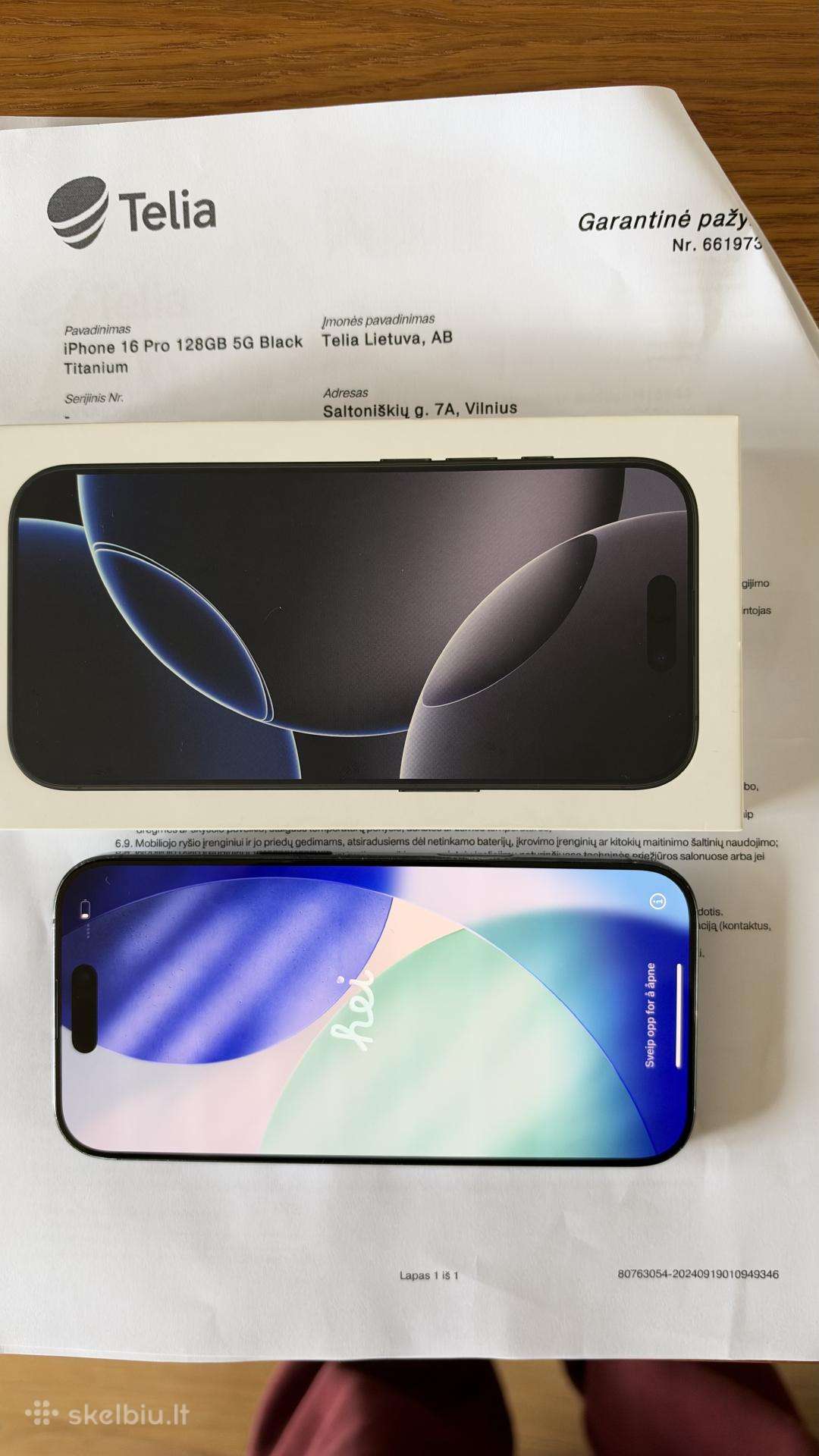 iPhone 16 pro 128gb. black titanium