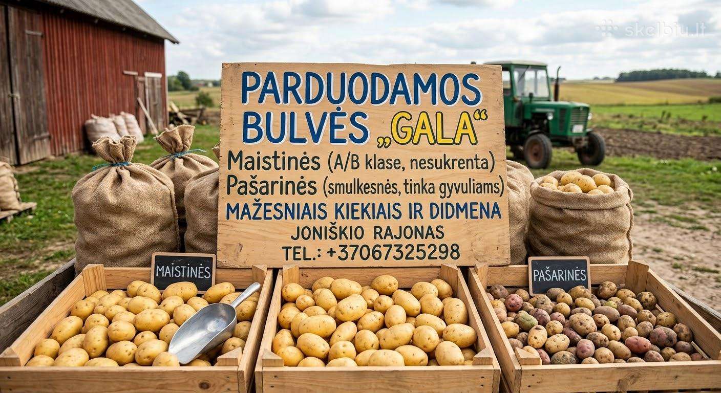 Parduodamos bulvės.