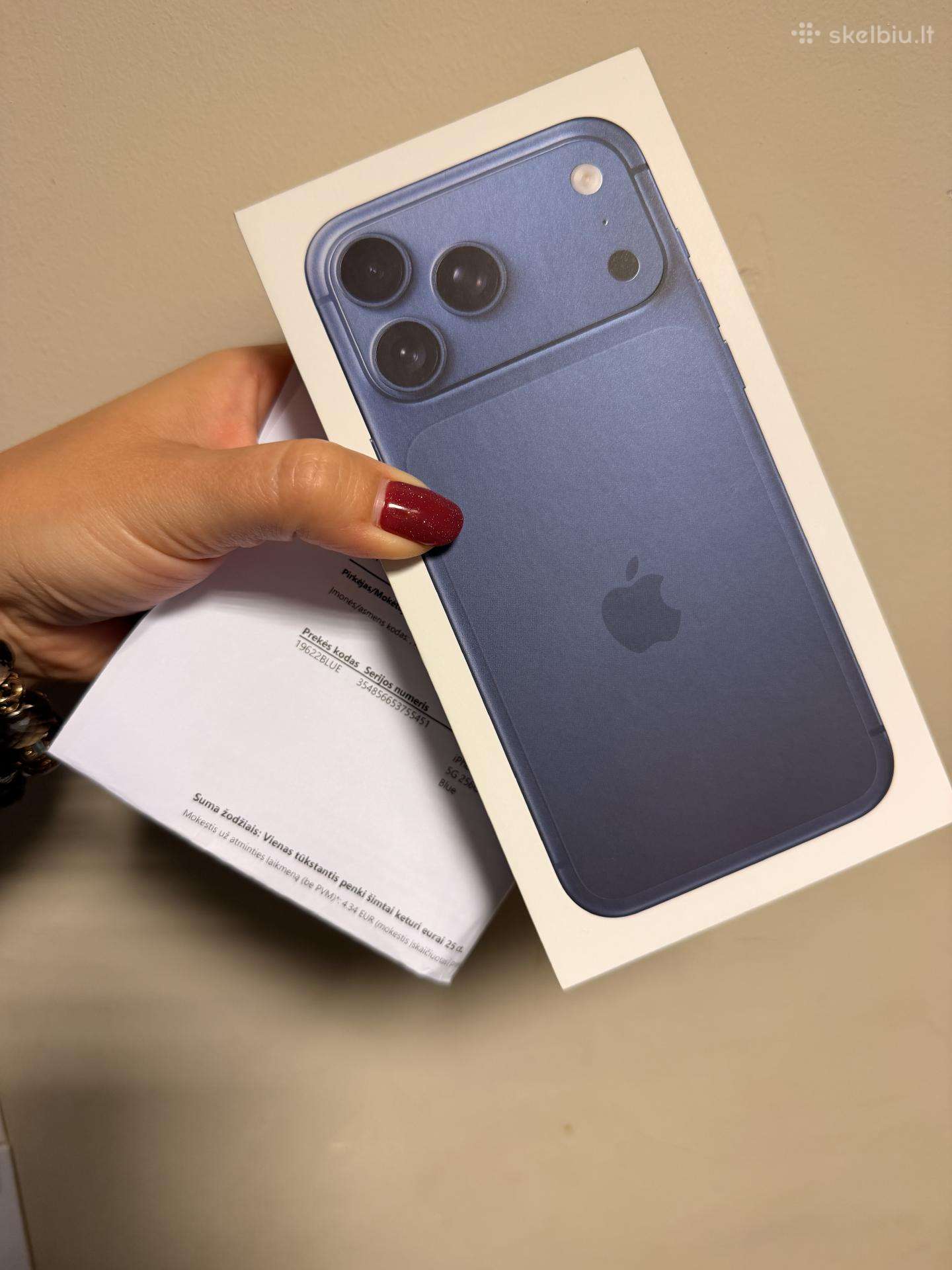 Naujas Apple iPhone 17 Pro Max 256gb Deep Blue