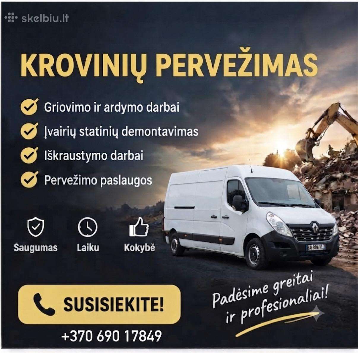 Griovimo, Išvežimo, Pervežimo Paslaugos