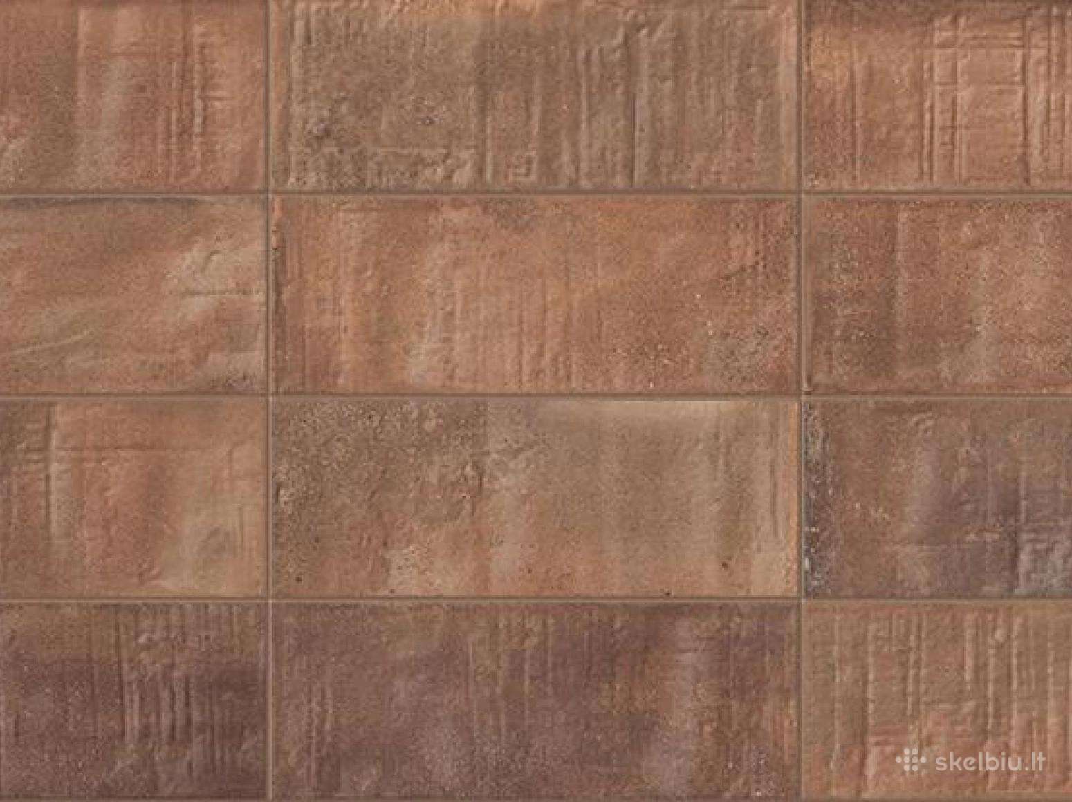 Akmens masės Terracotta Brick plytelės 4 dėžės