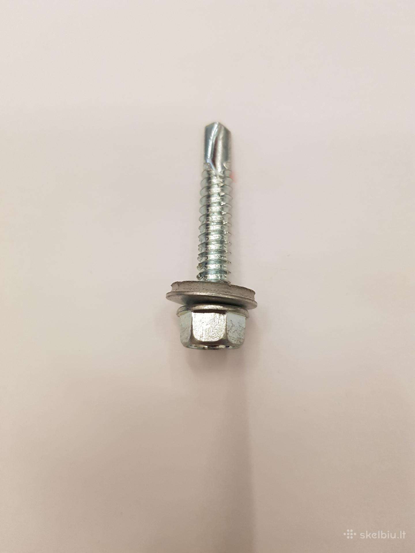 Nauji šešiakampiai savisriegiai 6,3x38 mm.su Epdm