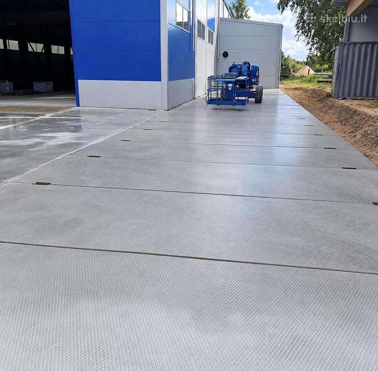 Betoninės kelio plokštės,ūkis,logistika,aikštelės