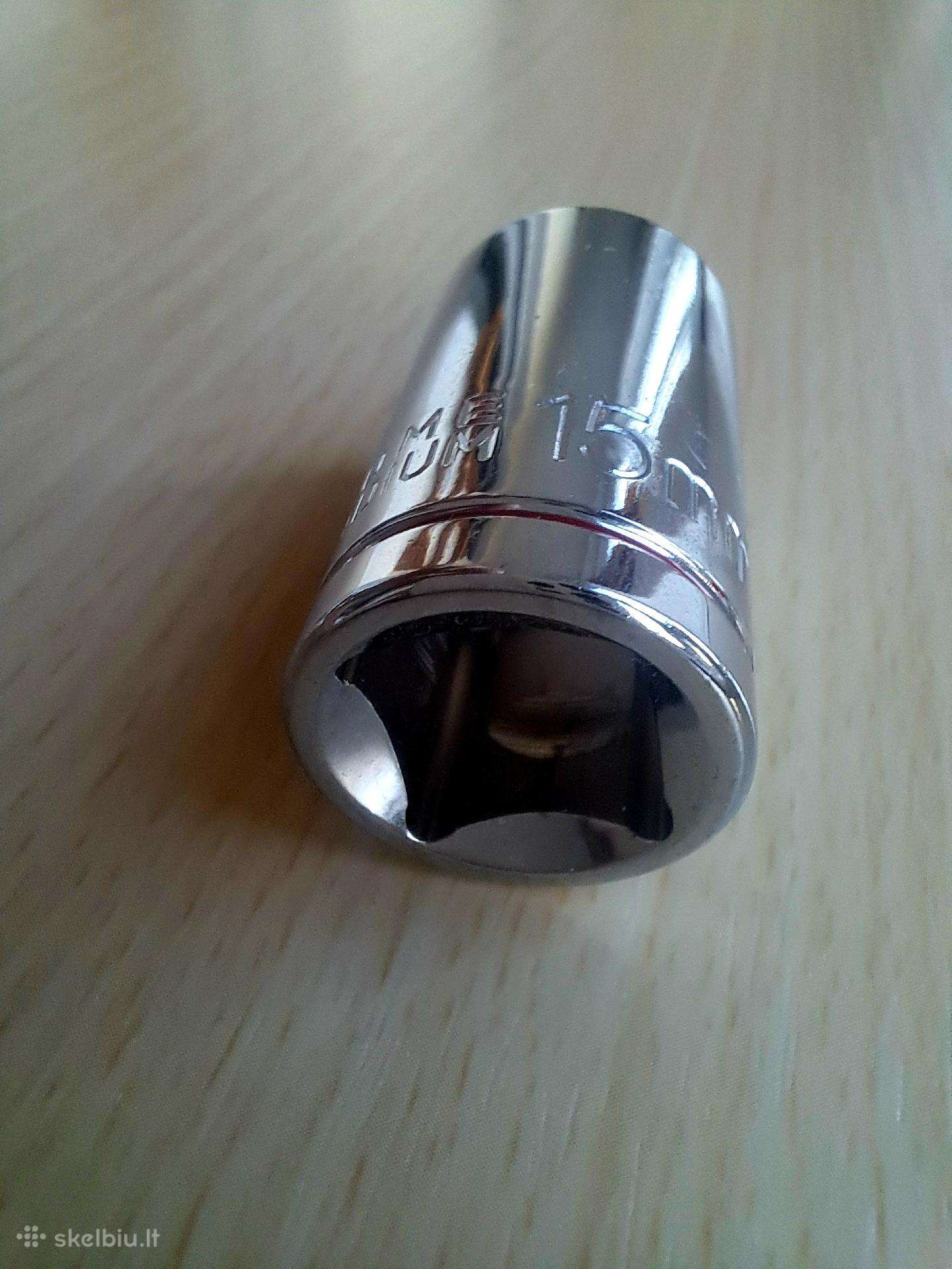 Varžtų veržlių galvutė 1/2" 15mm