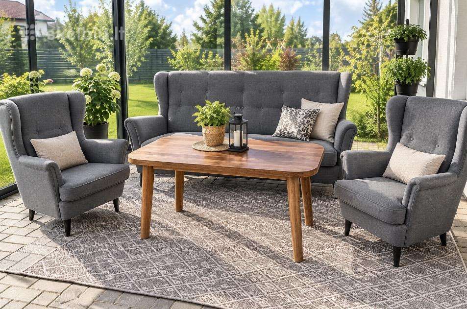 2 foteliai + sofa – labai saugoti, puikios būklės